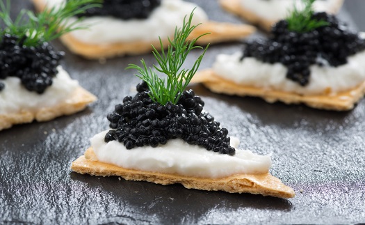 Caviar on bread