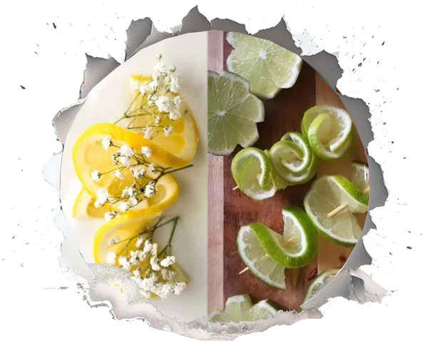 خاویار و گارنیش لیمو